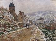 The Road in Vetheuil in Winter, Claude Monet